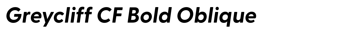 Greycliff CF Bold Oblique image